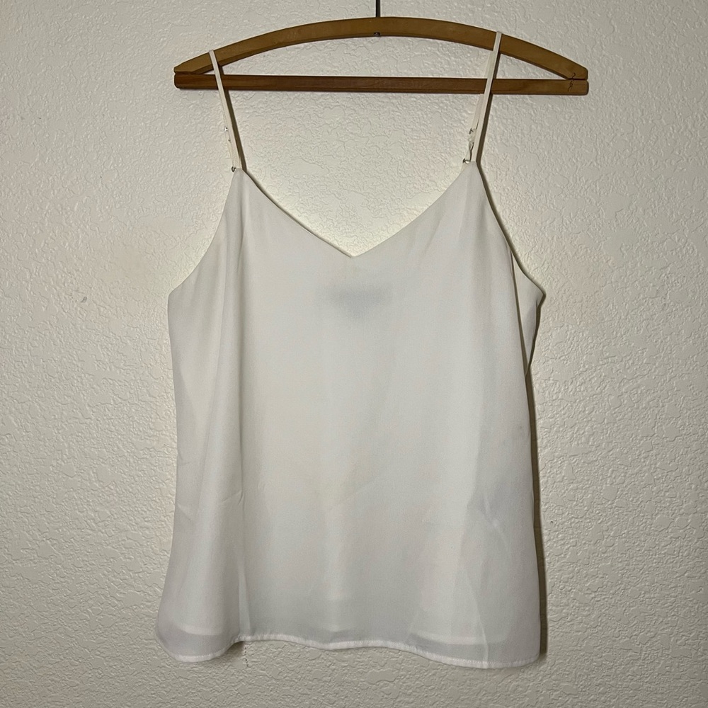 Women's Banana Republic White Flowy Tank Top Blouse Size XS
